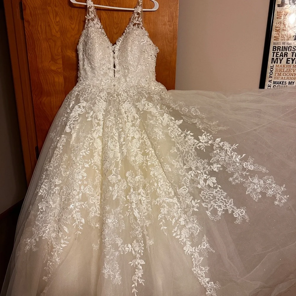 Elegant Lace Wedding Dress - Picture 2 of 10